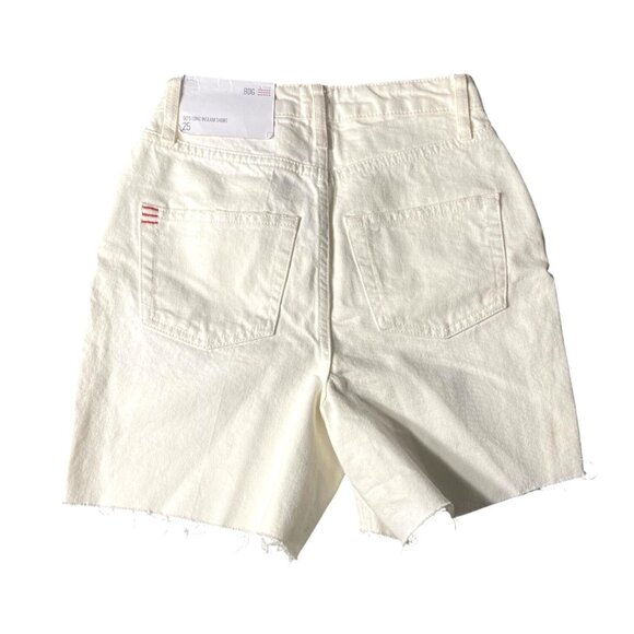 BDG Womens 90s White Denim Shorts High-Waisted 5-Pocket Distressed Style Button - Picture 6 of 10